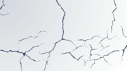 Detailed texture of dark cracks on a light surface, forming an organic and natural fracturing pattern. Perfect for use in graphic design, backgrounds, and texture overlays