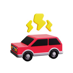 electric 3d render icons