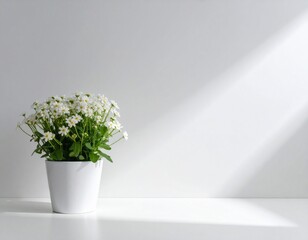 Fototapeta premium 鉢植えの白い花