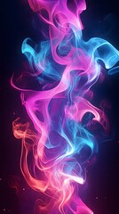 Obraz premium flames in futuristic neon colors