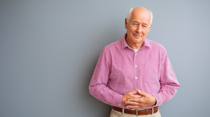 A senior man with bladder control problem