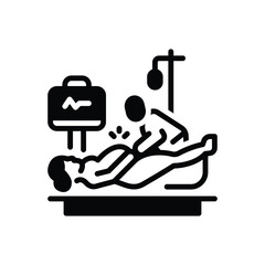 Black solid icon for delivery