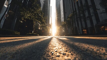 日差しが差し込む路地裏