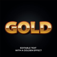 editable text with a golden effect