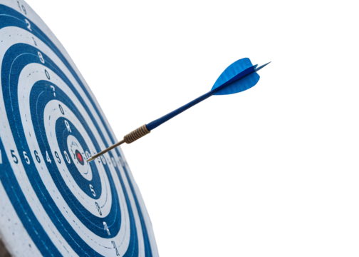blue target with arrow clipart png image on transparent background - Powered by Adobe