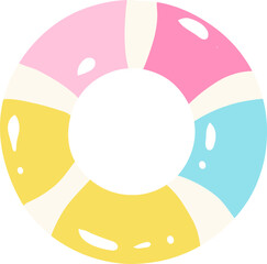 Cartoon Illustration of a Colorful Float