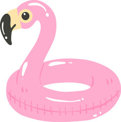 Pink Flamingo Pool Floatie Illustration © ChonnieArtwork 