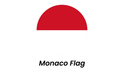 Half-Circle Monaco Flag Design Element