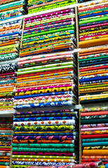 Vibrant Textile Collection: A Kaleidoscope of Colors and Patterns