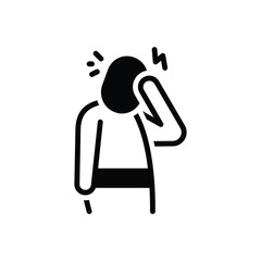 Black solid icon for disorders