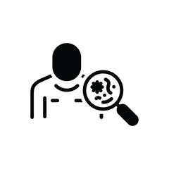 Black solid icon for infection