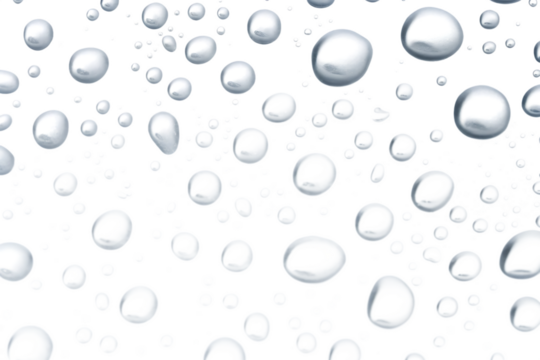 Abstract water droplets pattern isolated on a white background png ai generated