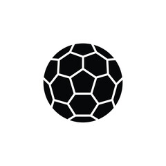 Fototapeta premium Black and White Soccer Ball Icon with Pentagons and Hexagons for Sports Design