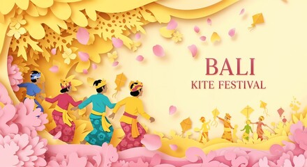 Obraz premium Bali Kite Festival Vibrant Celebration of Indonesian Culture