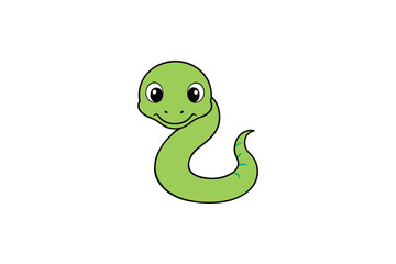 green snake cartoon