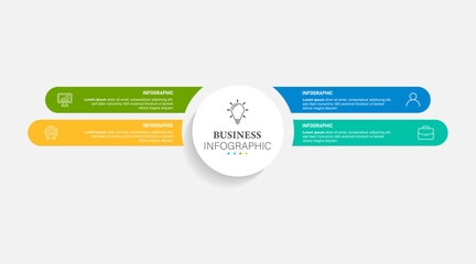Vector infographic design template with 4 options or steps