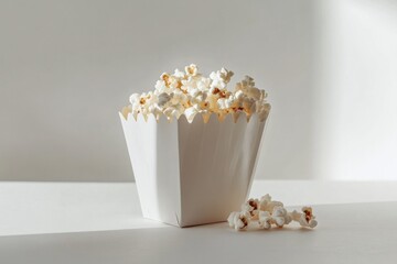 Popcorn snack preparation kitchen food photography minimalist environment close-up view culinary delight