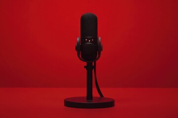 Podcast recording session studio space photography minimalistic close-up creativity and sound