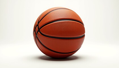 Obraz premium Classic basketball with textured surface isolated on white background 