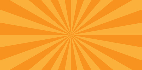 Abstract orang and red background with rays retro starburst abstract. Sunburst background vector illustration pattern beam rays. Spiral radial striped backdrop design.	