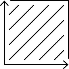 Flat surface measuring symbol with M2 sign. Square meter icon representing land, real estate, room, or house size. Clean linear vector design.