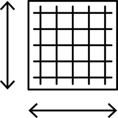 Real estate square feet icon with FT2 symbol. Flat area or space dimension in square feet. Clean linear vector design for property size.