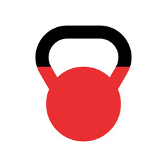 Kettlebell illustration icon. Kettlebell silhouette logo design for workout, gym, fitness