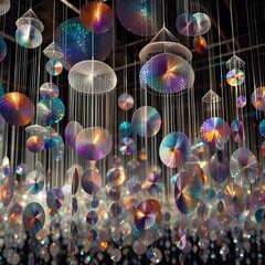 Mobiles made shimmering dynamic displays