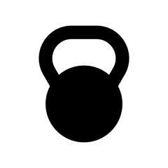 Kettlebell illustration icon. Kettlebell silhouette logo design for workout, gym, fitness