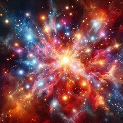 Fototapeta premium Stellar Birth colorful illumination patterns