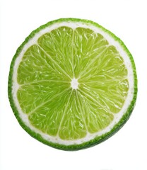 Bright lime slice, vibrant green