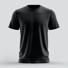 Blank black t-shirt, front view