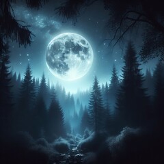 A against the night sky