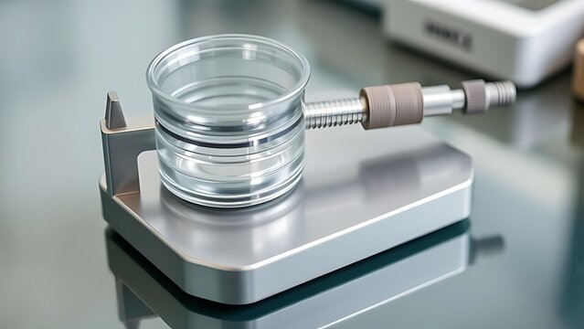 Medical technology and equipment in a lab with various objects and audio devices