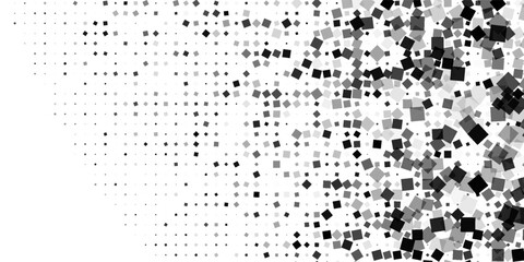 Abstract dotted halftone gradient texture. Vanishing polka dot background. Repeating dots gradation simple art