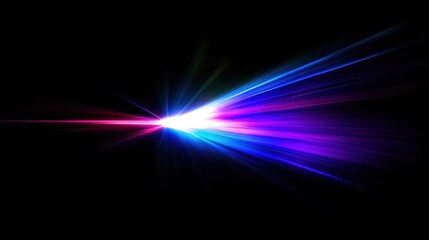  HighSpeed Colorful Light Beams Shine Against a Black Background, Motion Blur Effect Enhances Energy, Perfect EyeCatching Visual Element for Modern Design and Film Posters