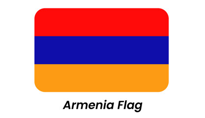 Armenian Tricolor: National Flag, Horizontal Stripes, Red, Blue, Orange
