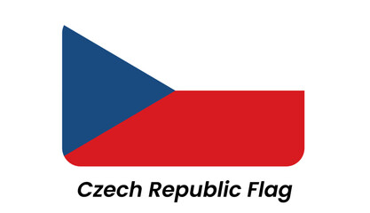 Abstract Czech Flag: Red and Blue Triangular Design