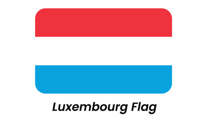 Fototapeta premium Rounded-Corner Luxembourg Tricolor Flag Graphic