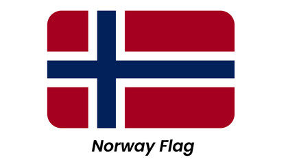 Fototapeta premium Simplified Norwegian Flag: Bold Red and Dark Blue Cross Graphic