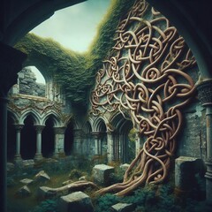 slowly growing to form complex Celtic