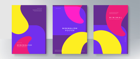 Colorful Minimalism Poster Vector Flat Design