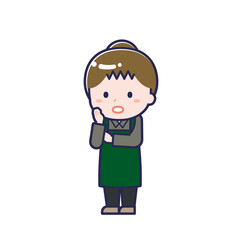 飲食店の店員／ななめ／女性 20