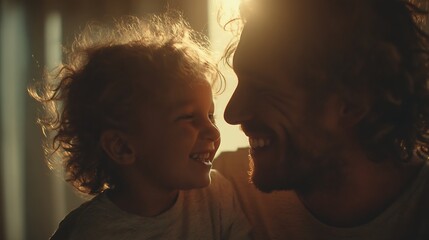 A Father's Love Cherishing Moments of Joy and Connection with his Child