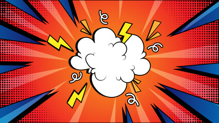 Colorful Retro Comic Style Background Template