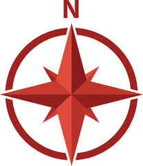 North icon. Direction compass symbol. Compass icon of north direction sign. flat style.