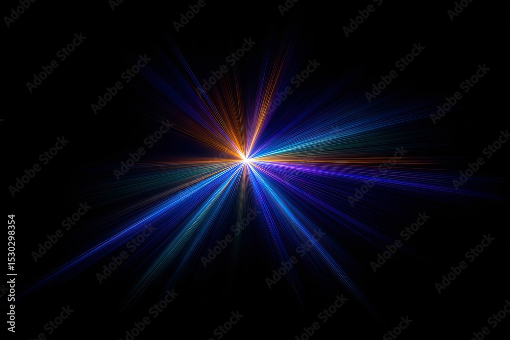 Canvas Prints abstract burst of colorful light rays emanating from a central point