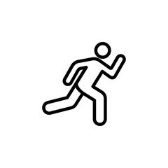 man fast run icon, rush icon. vector illustration on white background. eps 10