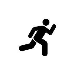 man fast run icon, rush icon. vector illustration on white background. eps 10