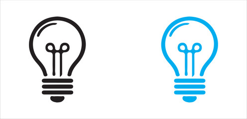 light bulb icon set